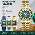 Poedagar 609 Men's Luxury Watches High Quality Stainless Steel Quartz Watches Montre Luminous Waterproof Date Wristwatch for Men