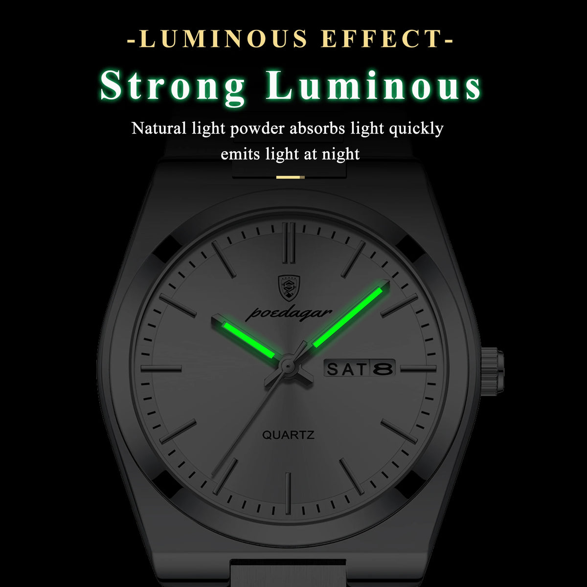Poedagar 930 Men Watch Hot Sale Luxury Quartz Wristwatch Stainless Steel Bracelet Montre Homme Waterproof Luminous Watch for Men