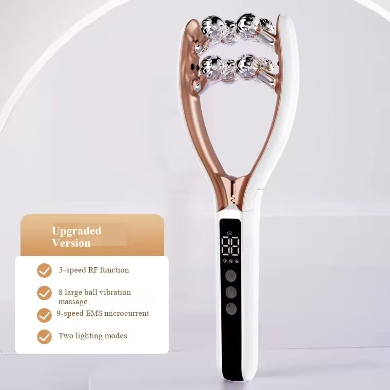 V-Face Shaping Massager – 3D Roller EMS + RF + Vibration