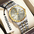 Poedagar Female Luxury Original Luminous Waterproof Week Date Wristwatch Stainless Steel Women Quartz Ladies Watch