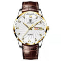 Poedagar Fashion Business Men Watches Wrist Leather Quartz Watches Waterproof Calendar Watch for Men Wholesale Relojes