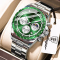 Watch for Men Luxury Poedagar 879 Original Chronograph Quartz Watches Date Waterproof Montre Luminous Stainless Steel Mens Watch