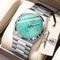 Poedagar 821 Luxury Men Watch Grid Dial Date Day Quartz Watches Stainless Steel Reloj Hombre Waterproof Luminous Watch for Men