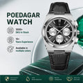 Poedagar 970 Luxury Men's Watch Leather Strap Sports Chronograph Quartz Watches Montre Homme Waterproof Luminous Watch for Men