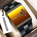 Poedagar 857 Men's Watch Black Stainless Steel Band Golden Mirror Dial Date 3ATM Waterproof Factory Bulk Supply Wholesale