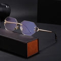 KAJILA Frameless Diamond Cut UV400 Sunglasses for Men & Women