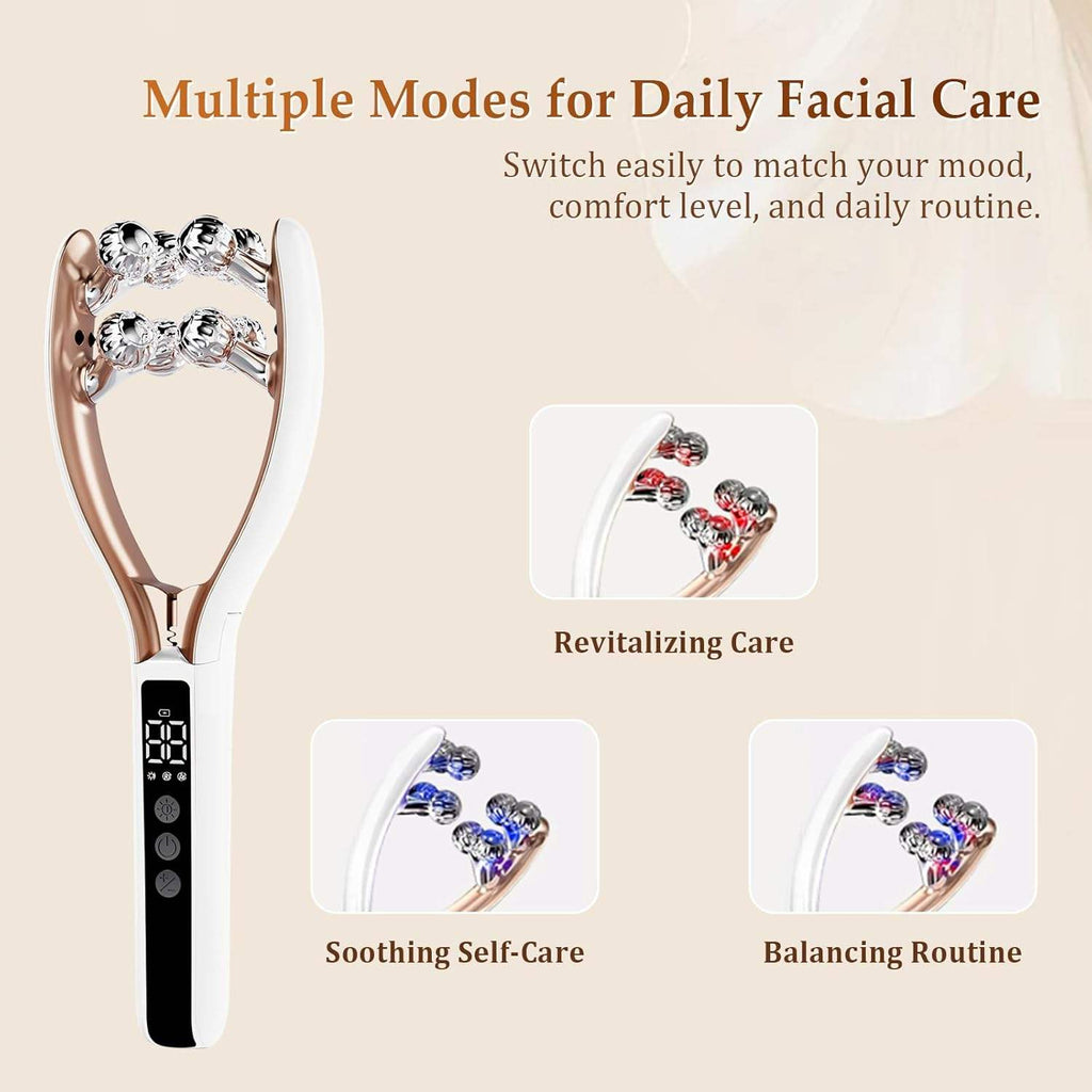 V-Face Shaping Massager – 3D Roller EMS + RF + Vibration