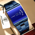 POEDAGAR 857 Luxury Business Men Quartz Watch Waterproof Stainless Steel Wristwatch Unique Geometric Dial Fashion Dress Watch