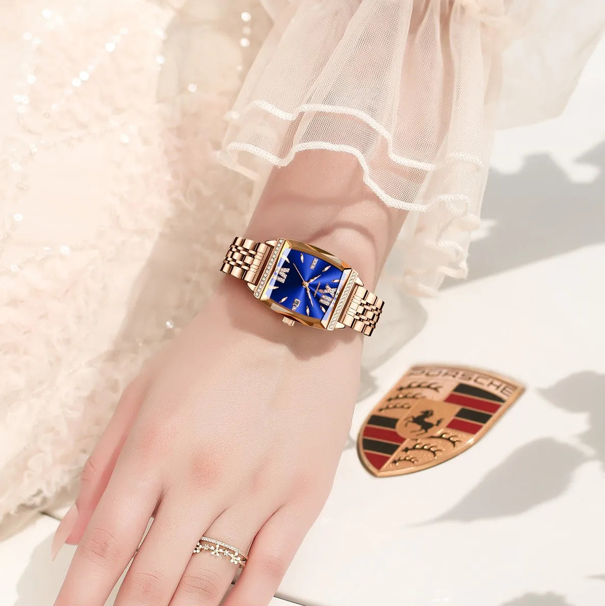 Poedagar 795 Luxury Women Watches Stainless Steel Reloj Mujer Diamond Gift for Girl Waterproof Luminous Quartz Watch for Women