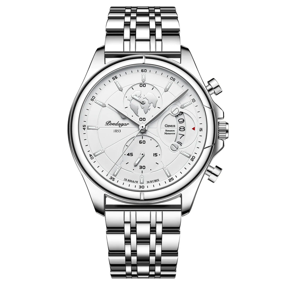 Poedagar Top High Quality Watch for Men Classic Stainless Steel Mens Watch Waterproof Luminous Quartz Watches