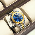 Poedagar 875 Business Quartz Watch for Men Luxury Luminous Waterproof Stainless Steel Mens Watch