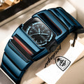Poedagar 846 Luxury Mens Watch Stainless Steel Cyberpunk Funky Design Quartz Watches Waterproof Luminous Wrist Watch for Men