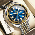 Poedagar 682 Men Watch Luxury Sport Rotating Bezel Date Day Stainless Steel Quartz Wristwatch Ready to Ship Factory Direct Sale