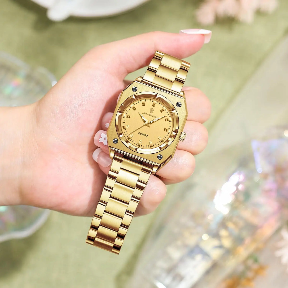Poedagar 788 Gold Luxury Women Watch Waterproof Luminous Stainless Steel Women's Quartz Watches