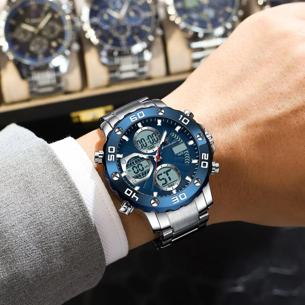 Poedagar New Fashion Men Digital Watch Waterproof Luminous Quartz Watches Alarm Electronic Watch for Men