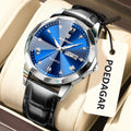 Poedagar 810 Luxury Mens Quartz Watch Waterproof Luminous Date Montre Business Lightweight Leather Strap Quartz Watches for Men