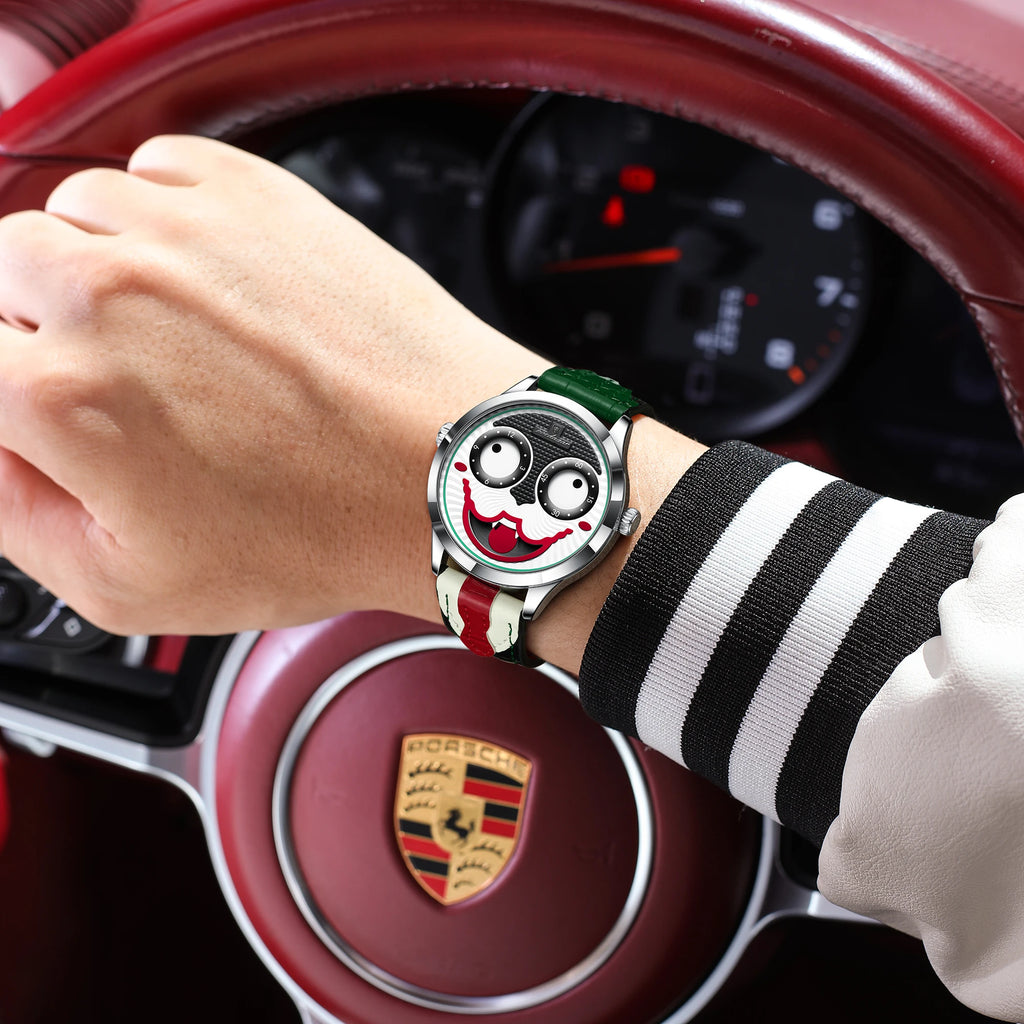 Poedagar Creative Men Waterproof Quartz Watch Luxury Genuine Leather Band Watch for Men