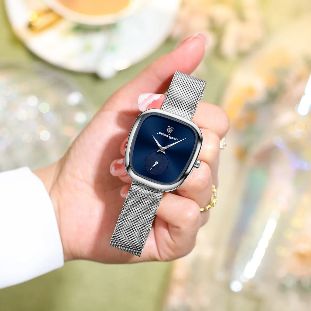 Poedagar 783 Luxury Ladies Watch Stainless Steel Mesh Bracelet Waterproof Quartz Watches for Women Reloj De Mujer Factory Direct