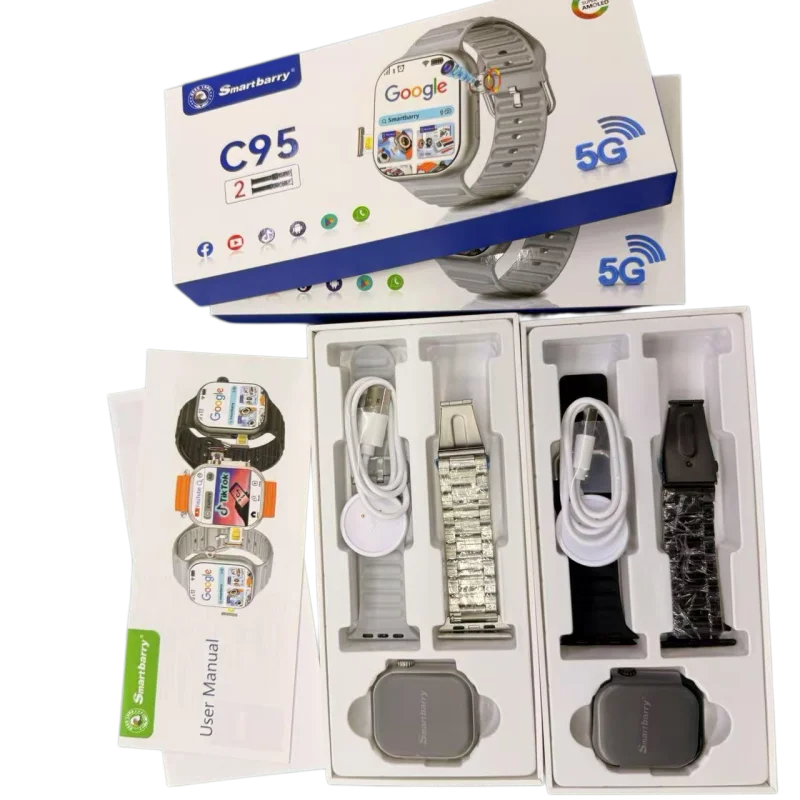 C95 Android 4G Smartwatch (64GB) with SIM Card & HD Video Calling