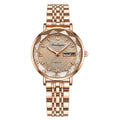 Poedagar Elegant Luxury Women Quartz Watches Waterproof Calendar Ladies Watch Rose Gold Stainless Steel Watch for Womens C