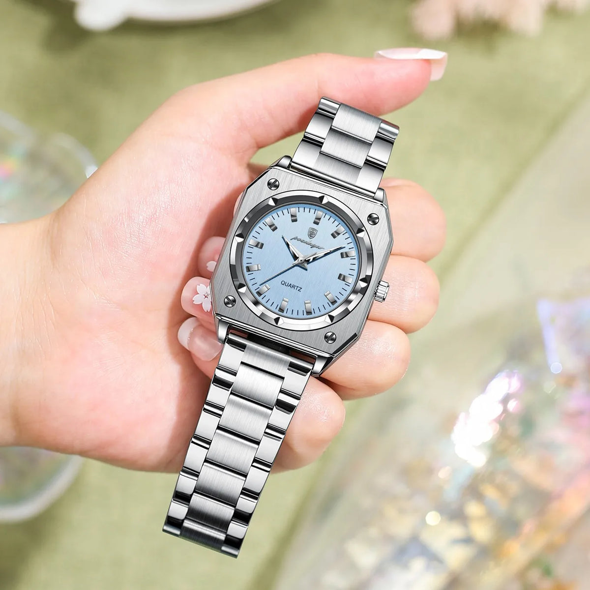 Poedagar 788 Women's Dress Watch Waterproof Luminous Luxury Chic Montre Wristwatch Stainless Steel Quartz Watch for Women
