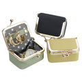 Mini Leather Jewelry Bag with Button Closure – Elegant & Portable