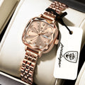 Poedagar 509 Luxury Diamond Women Watches Fashion Stainless Steel Quartz Watches Waterproof Gift for Girls Daily Wear