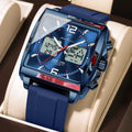 Watch for Men Luxury Poedagar E109 Dual Display Chronograph Quartz Watches Silicone Strap Montre Luminous Waterproof Men's Watch