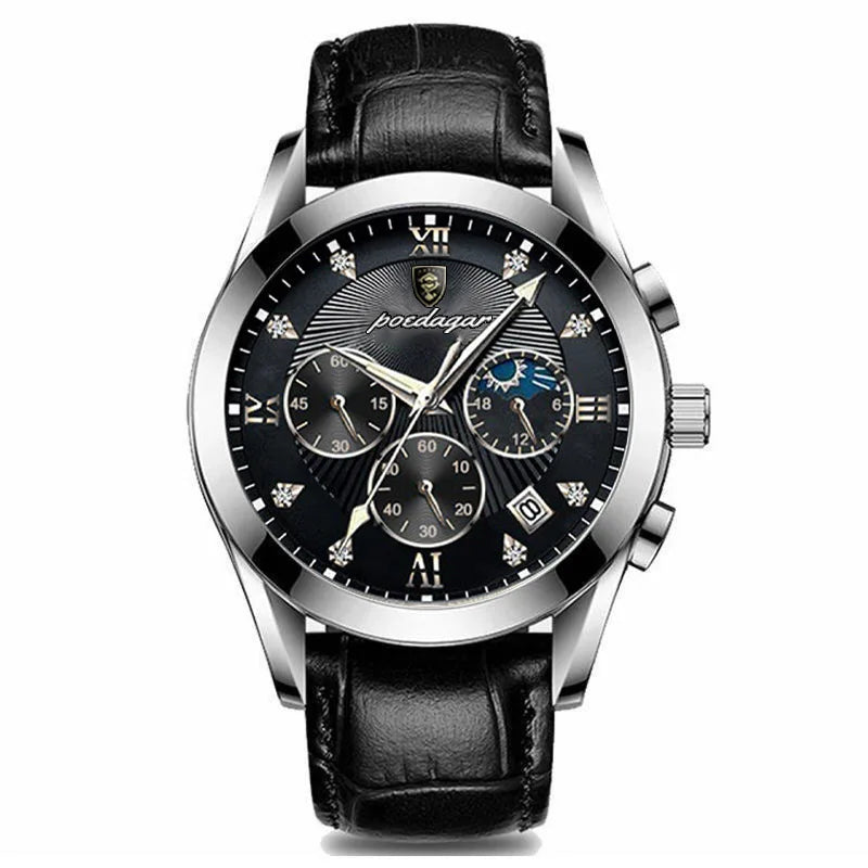 Poedagar High Quality Wholesale Men Watch Waterproof Date Luminous Quartz Watches Stainless Steel Watch for Men