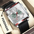 Poedagar E109 Quartz Watches Dual Display Chronograph Silicone Strap Reloj Luminous Waterproof Alarm Watch for Men Outdoor Sport