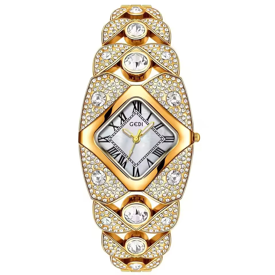 GEDI Luxury Diamond-Studded Women's Watch