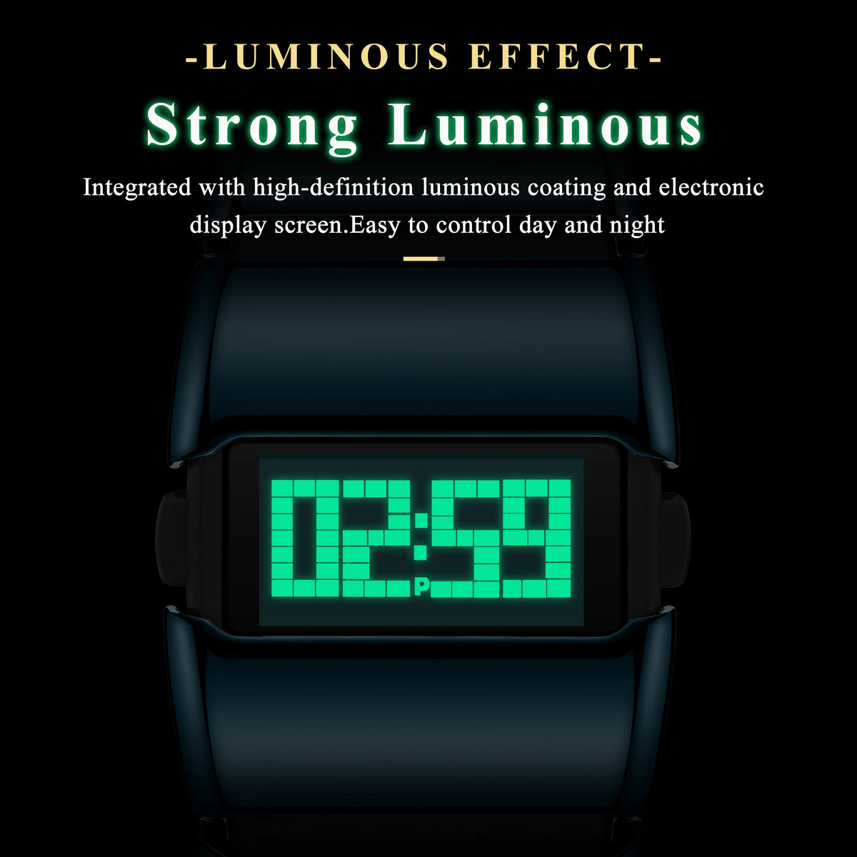 Poedagar E126 Creative LED Digital Watch Men Stainless Steel Strap Fashion Waterproof Electronic Wristwatch Wholesale