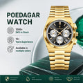 Poedagar 970 Mens Luxury Watch Chronograph Stainless Steel Quartz Wristwatch Luminous Reloj Montre Waterproof Watch for Men