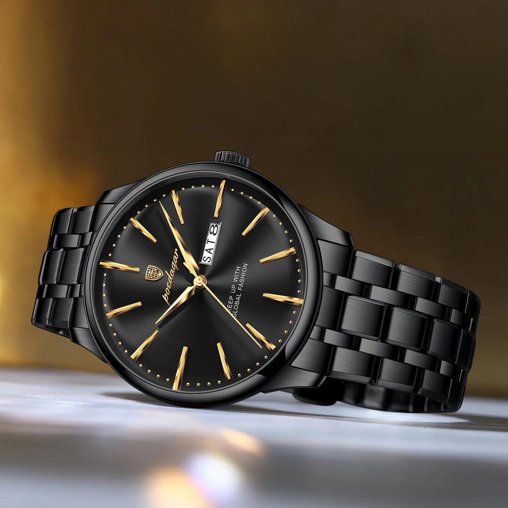 Poedagar 843 Original Brand Men Watch Luxury Business Casual Waterproof Calendar Sunray Dial Quartz Wristwatch Factory Wholesale
