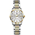Poedagar Watch for Womens FashionLuxury Stainless Steel Watches Diamond Luminous Quartz Ladies Wristwatch Waterproof Calendar