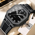 Poedagar 608 Mens Minimalist Watch Quartz Sport Daily Wear Luminous Waterproof Silicone Teenagers Anime Style Montre Homme