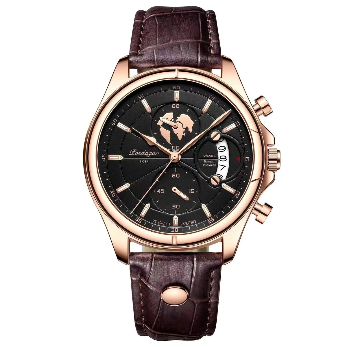 Poedagar Top Luxury Quartz Watch for Menes Fashion Leather Men Watch Waterproof Wristwatch Luminous Watch for Men Clock