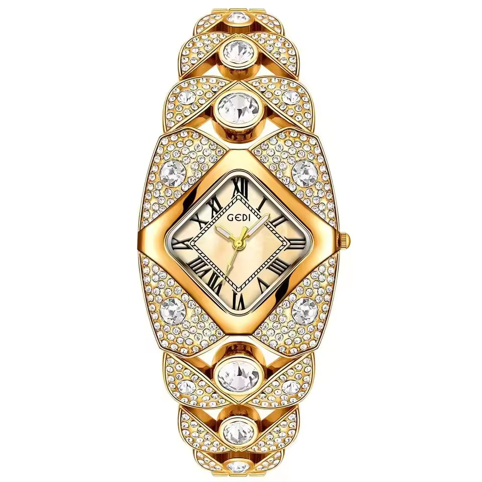 GEDI Luxury Diamond-Studded Women's Watch
