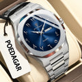 Poedagar 830 Luxury Men's Watch Eastern Arabic Dial Quartz Wristwatch Reloj Montre Waterproof Stainless Steel Watches for Men