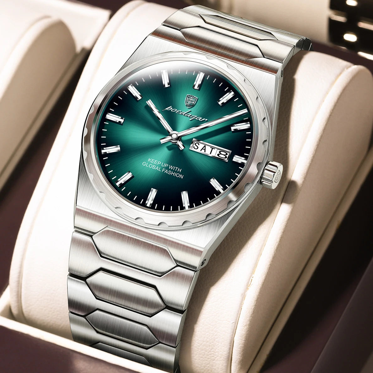 Poedagar 847 Luxury Men's Quartz Watches Stainless Steel Bracelet Business Watch Montre Reloj Date Waterproof Wristwatch for Men