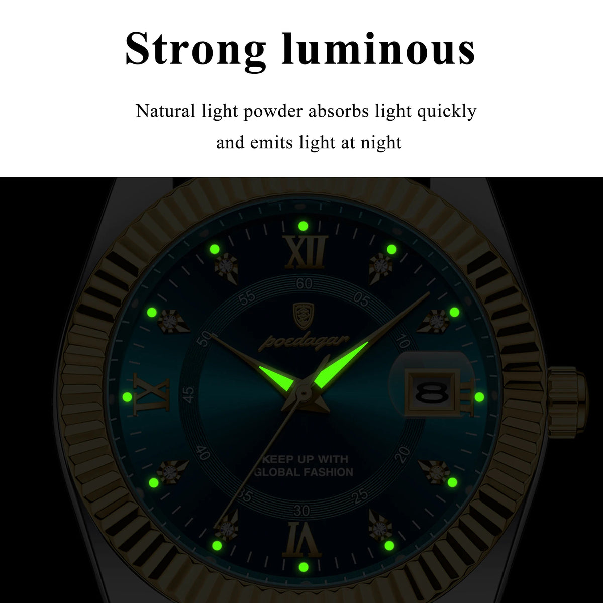 Poedagar 910 Sport Luxury Male Reloj Waterproof Luminous Date Men's Watches Stainless Steel Quartz Watch for Men