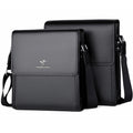 Classic PU Leather Messenger Bag for Men with Custom Pattern