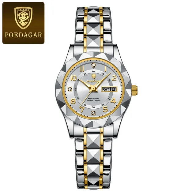 Poedagar 782 New Women Watches Waterproof Ladies Watch Stainless Steel Luminous Quartz Watches for Women