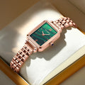 Poedagar Fashion Rose Gold Square Watch Woman High Quality Stainless Steel Mesh Lady Watch Waterproof Quartz Watches for Girl