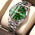 Poedagar 858 Luxury Men's Watch Date Week Stainless Steel Quartz Watches Moissanite Montre Waterproof Luminous Watches for Men