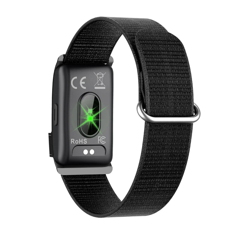 S18 Smart Bracelet with Screen IP68 Waterproof Heart Rate Monitor Zinc Alloy Fitness Tracker Gold Silver Black