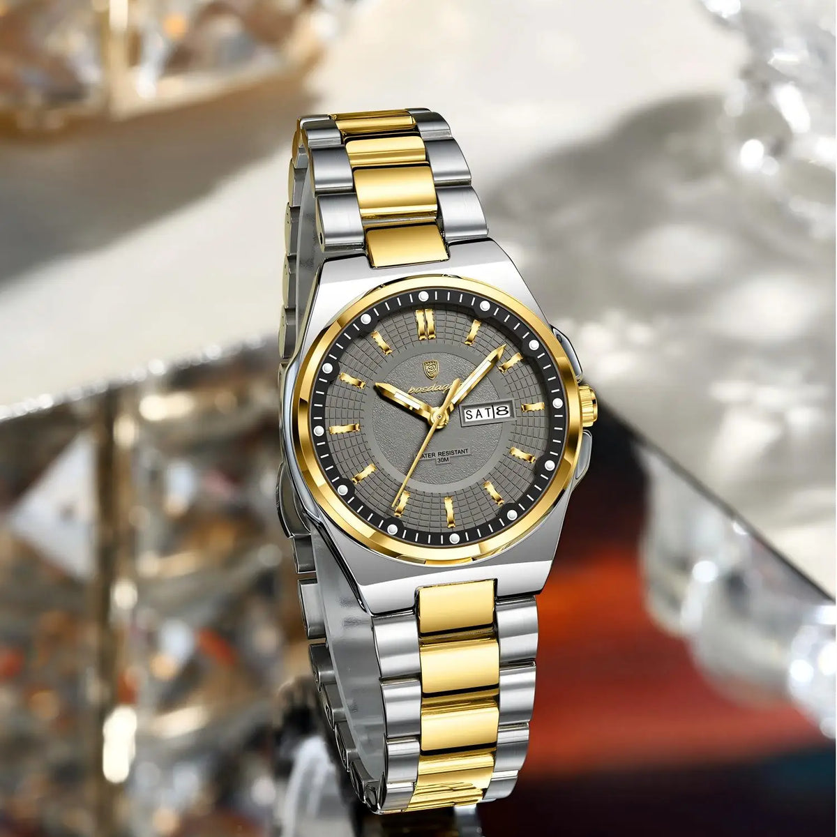 POEDAGAR 796 Luxury Lady Quartz Watch 32mm Small Dial 3ATM Waterproof Luminous Stainless Steel Strap
