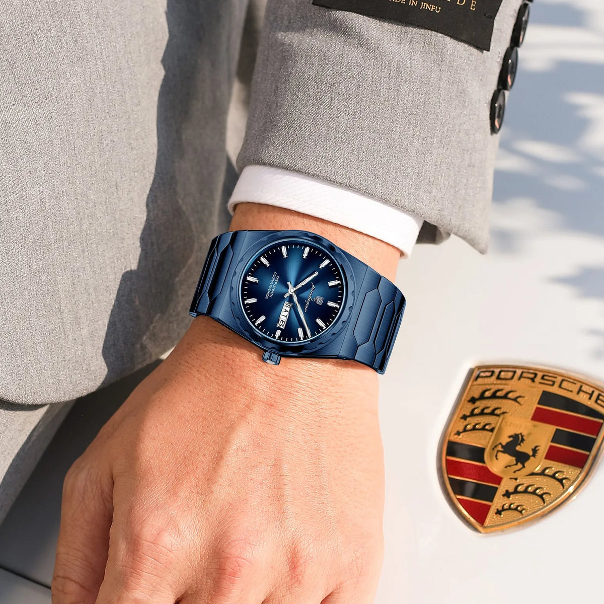 Poedagar 847 Men's Watch Business Stainless Steel Strap Quartz Watches Date Waterproof Wristwatch Montre Reloj Ready to Ship