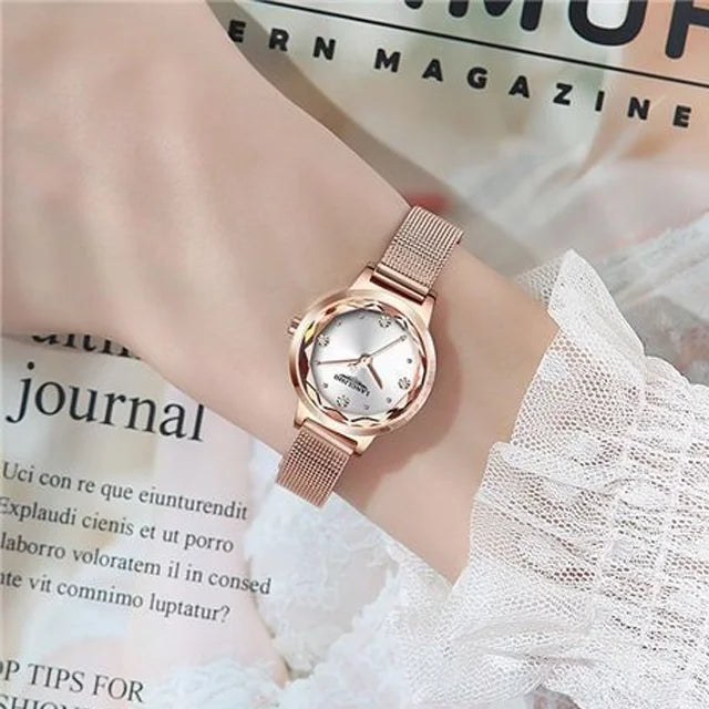 Poedagar Fashion Casual Watch Women High Quality Stainless Steel Quartz Watches Waterproof Luminous Ladies Watches