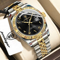 Poedagar 845 Arabic Dial Classic Design Men Watches Stainless Steel Band Waterproof Luxury Quartz Wristwatch Watch for Man